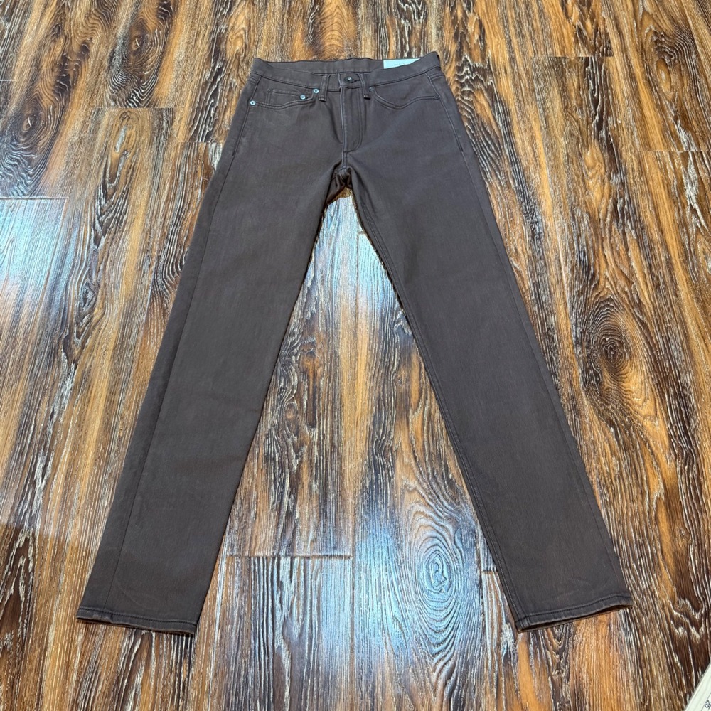 Rag & Bone Fit 2 Slim Jeans Mens 28x32 Brown Stretch‎ Denim MED23H1223A4BR